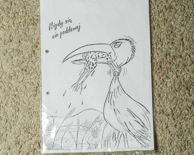 Rysunek, który pokazuje, żeby się nie poddawać.